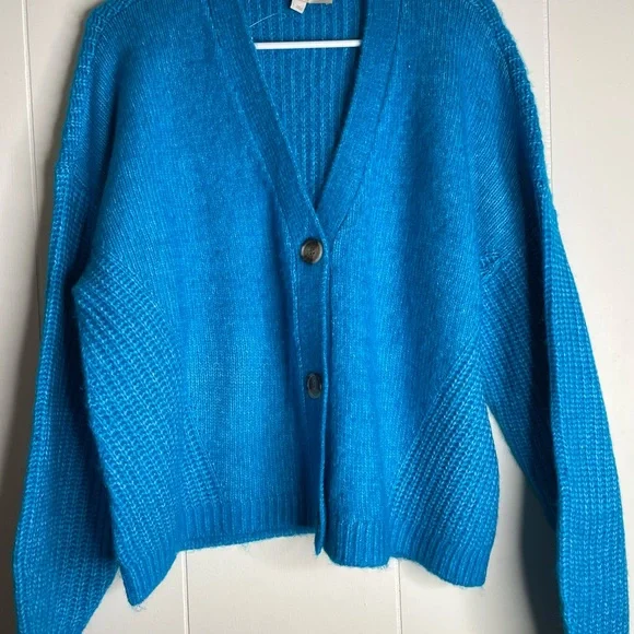 LOFT Vibrant Blue Women's Cardigan - Picture 1 of 5